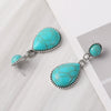 Wholesale Bohemian Style Exaggerated Drop Shaped Turquoise Earrings Alloy With Electroplating For Women