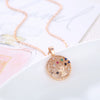 Wholesale Bohemian Style Gold Plated Copper Tree Of Life Pendant Necklace With Geometric Pattern And Zircon Inlay On Ochain