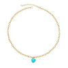 Wholesale Bohemian Style Heart Shape Zinc Alloy Necklaces With Electroplating