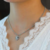 Wholesale Bohemian Style Oildrip Stainless Steel And Titanium Steel Heartshaped Pendant Necklace