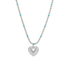 Wholesale Bohemian Style Oildrip Stainless Steel And Titanium Steel Heartshaped Pendant Necklace