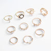 Wholesale Bohemian Style Ring Set Alloy Geometric Electroplated For Women
