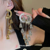Wholesale Bohemian Vintage Metal Earrings With Joker Long Tassel And Geometric Design Electroplated