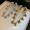 Wholesale Bohemian Vintage Metal Earrings With Joker Long Tassel And Geometric Design Electroplated