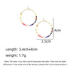 Wholesale Boho Retro Big Glass Glaze Ushape Handmade Beaded Women's Earrings