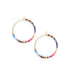 Wholesale Boho Retro Big Glass Glaze Ushape Handmade Beaded Women's Earrings