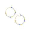 Wholesale Boho Retro Big Glass Glaze Ushape Handmade Beaded Women's Earrings