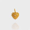 Wholesale Boots Pendant Stainless Steel Heart Shape Furnace Vacuum Plated 18K Gold Color