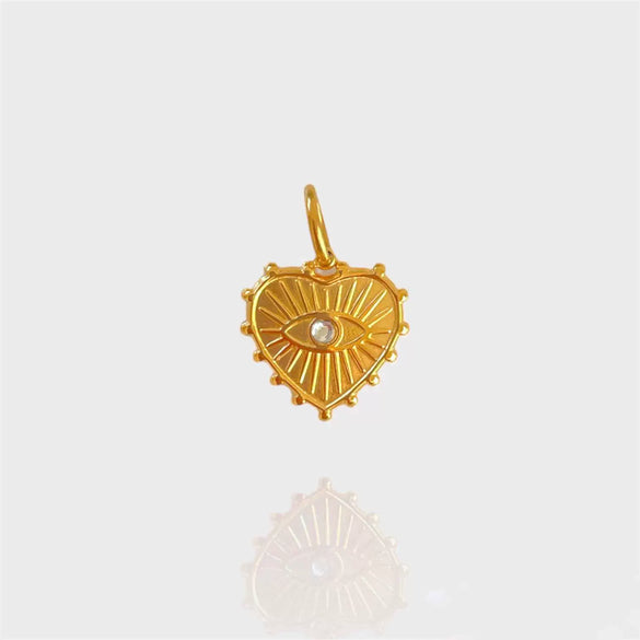 Wholesale Boots Pendant Stainless Steel Heart Shape Furnace Vacuum Plated 18K Gold Color