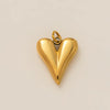 Wholesale Boots Pendant Stainless Steel Heart Shape Furnace Vacuum Plated 18K Gold Color