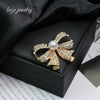 Wholesale Bow Brooch Zinc Alloy Diamond Pearl Electroplating Unisex Fixed Accessories