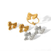 Wholesale Bow Earrings Stainless Steel Fashion Electroplated For Women