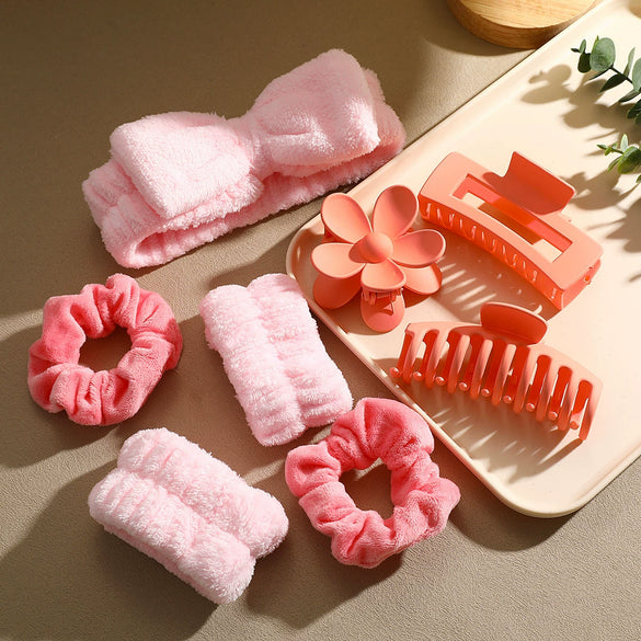 Wholesale Bow Headband Grabber Set Black Simple Style Hair Accessories With Painting Treatment For Women