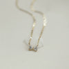 Wholesale Bow Heartshaped S925 Sterling Silver Necklace With Diamond Design