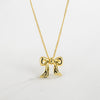 Wholesale Bow Necklace For Women Copper 925 Silver Electroplated Versatile Style