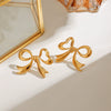 Wholesale Bow Tie Earrings Stainless Steel Electroplated For Women