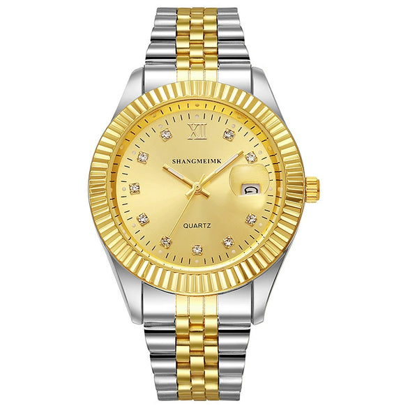 Wholesale Boys Quartz Watch For Live Streaming Business Alloy Strap And Case Round Dial Spiral Crown Single Folding Buckle Organic Glass Mirror