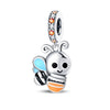 Wholesale Bracelet Accessories 925 Silver Plated Copper With Animal Charm Beads And Dripping Oil Design