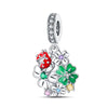 Wholesale Bracelet Accessories 925 Silver Plated Copper With Animal Charm Beads And Dripping Oil Design