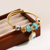 Wholesale Bracelet Alloy Pearl Rhinestone Inlaid Heart Shape Geometric Fashion Unisex