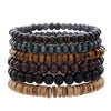 Wholesale Bracelet Coconut Shell And Wood Beaded Geometric Handmade Unisex Jewelry