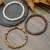 Wholesale Bracelet Coconut Shell And Wood Beaded Geometric Handmade Unisex Jewelry