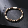 Wholesale Bracelet Coconut Shell Wood Chips Pine Stone Geometric Handmade Unisex