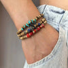 Wholesale Bracelet Coconut Shell Wood Chips Pine Stone Geometric Handmade Unisex