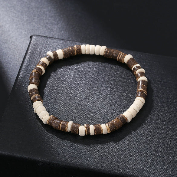 Wholesale Bracelet Coconut Shell Wood Slice Turquoise Geometric Handmade