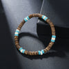 Wholesale Bracelet Coconut Shell Wood Slice Turquoise Geometric Handmade