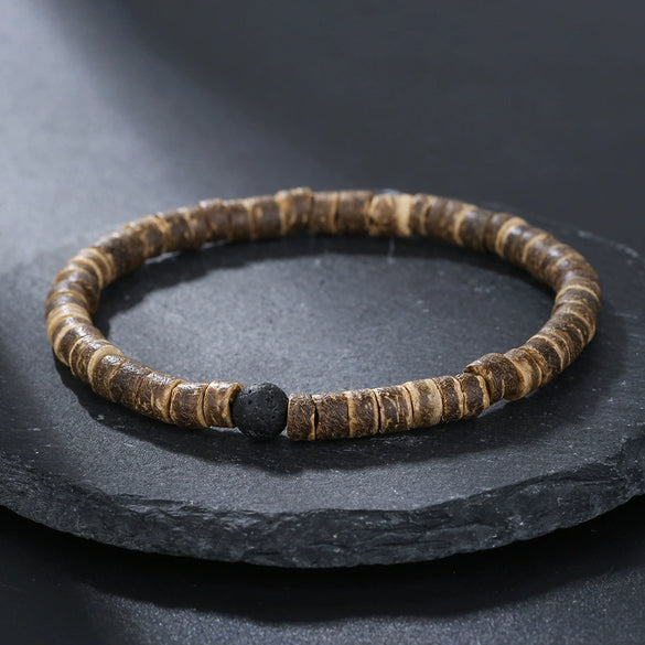 Wholesale Bracelet Coconut Shell Wood Slice Turquoise Geometric Handmade