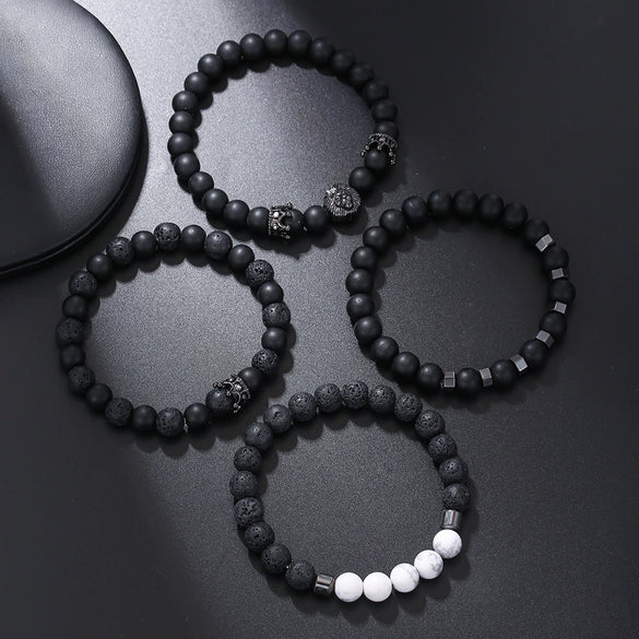 Wholesale Bracelet Copper Inlaid Zircon Geometric Stone Handmade Unisex