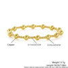 Wholesale Bracelet Copper Plated Pearl Gold Beaded Geometric Minimalist Style For Women