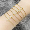 Wholesale Bracelet Copper Plated With Real Gold Full Of Zirconium English Letter Design