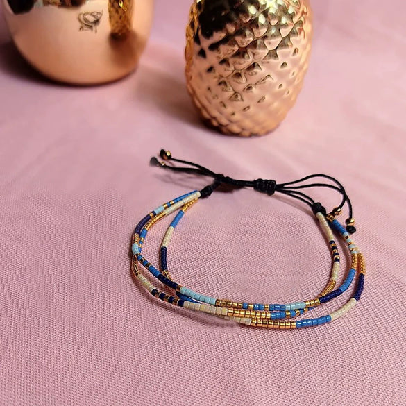 Wholesale Bracelet Glass Glaze Geometric Handmade Woven For Women