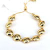 Wholesale Bracelet Gold Plated Copper Bead Geometric Style Woven Pearl Electroplated