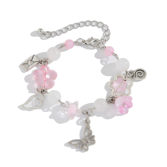 Wholesale Bracelet Imitation Pearl Bow Star Heart Geometric Electroplating Women's
