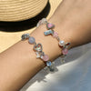 Wholesale Bracelet Imitation Pearl Bow Star Heart Geometric Electroplating Women's