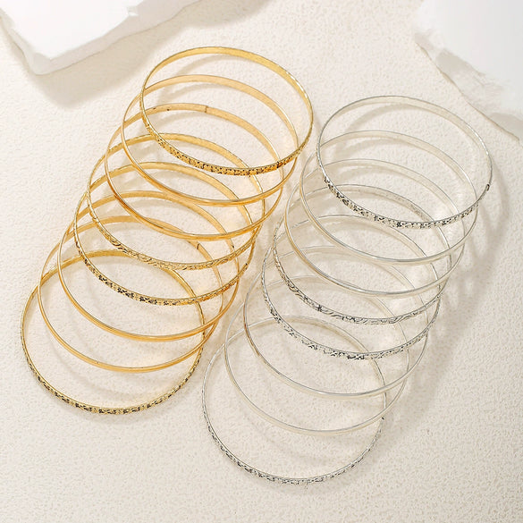 Wholesale Bracelet Iron Geometric Embossed Electroplated For Women