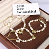 Wholesale Bracelet Jewelry Copper Beads Shell Beads Gold Plated Heart Pattern Elegant Highend Retro Style For Women