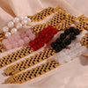 Wholesale Bracelet Jewelry Stainless Steel Geometric Splicing Retro Fashion Electroplated For Women