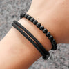 Wholesale Bracelet Milan Rope Black Magic Sand Geometric Handmade Unisex