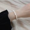 Wholesale Bracelet Natural Baroque Freshwater Pearl Handwoven Doublelayer S925 Silver Geometric Design For Women