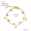 Wholesale Bracelet Natural Gravel Titanium Steel Heart Shape Electroplating For Women