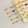 Wholesale Bracelet Natural Gravel Titanium Steel Heart Shape Electroplating For Women