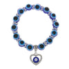 Wholesale Bracelet Resin Round Beads Devil's Eye Butterfly Love Fatima's Hand Pendant Handmade Unisex