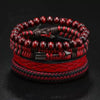 Wholesale Bracelet Retro Vintage Style Geometric Leather Hand Woven Unisex