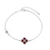 Wholesale Bracelet S925 Sterling Silver Geometric Good Luck Clover Electroplated For Women
