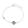 Wholesale Bracelet S925 Sterling Silver Geometric Good Luck Clover Electroplated For Women