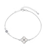 Wholesale Bracelet S925 Sterling Silver Geometric Good Luck Clover Electroplated For Women